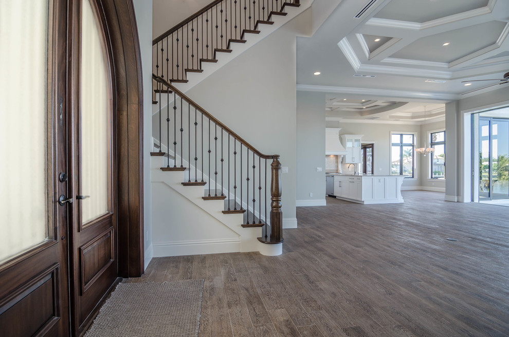 Entryway - transitional entryway idea in Miami