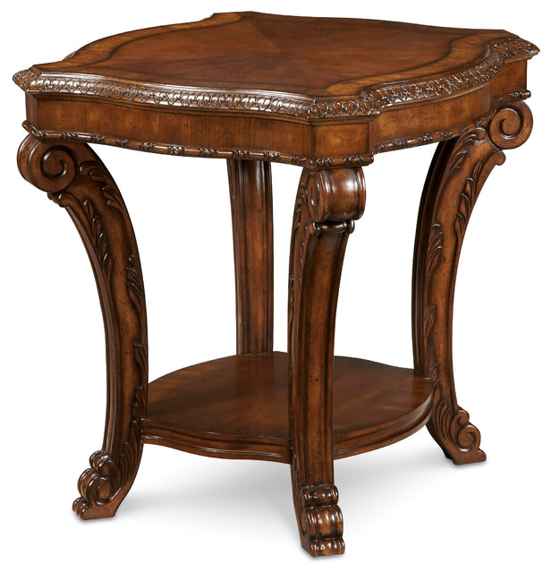 Old World Rectangular End Table Victorian Side Tables And End