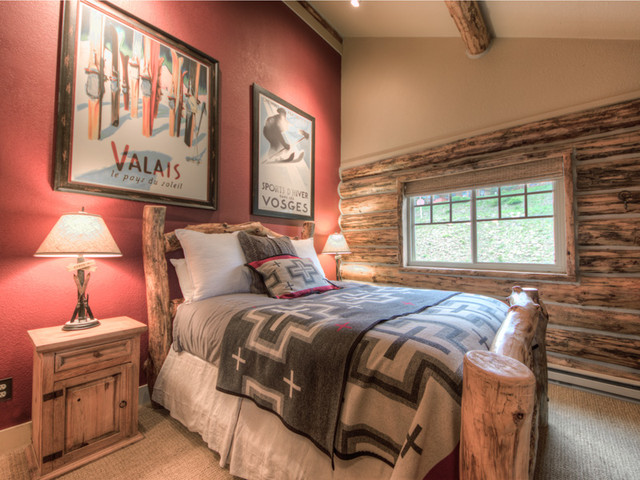 Cute Ski Cabin - Rustic - Bedroom - Other - by Tatom Design LLC