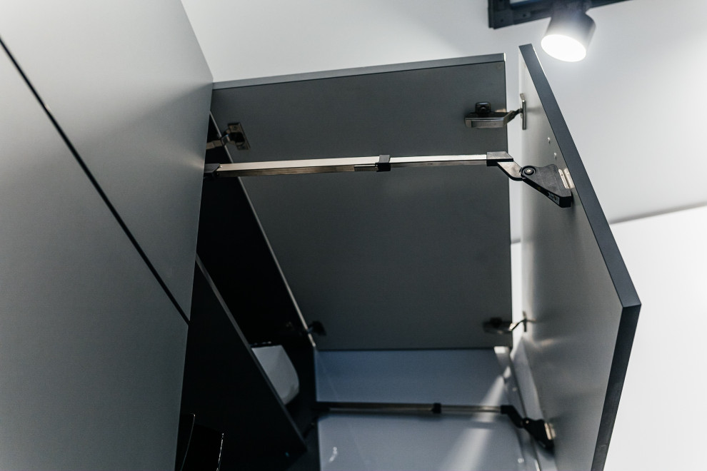 Угловая кухня с фасадами Fenix