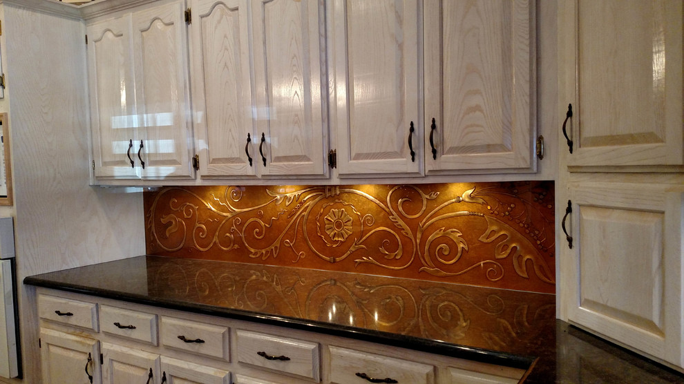 Example of a mountain style kitchen design in Austin