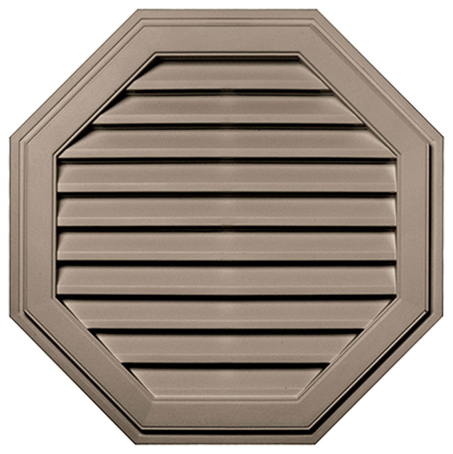 32"x32" Octagon Gable Vent Louver, 32"Wx2"Px32"H Traditional