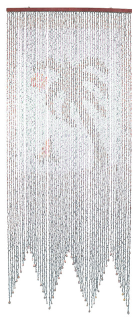 Palm Tree Shell Curtain Tropical Curtains By The Seashell