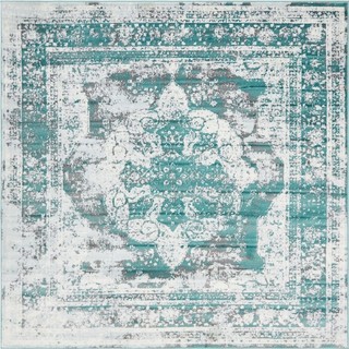 Transitional Sandrine Teal Area Rug Contemporary Area Rugs By Rugpal