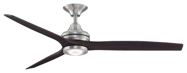 Fanimation Spitfire Ceiling 60 Fan Led Light Dark Walnut Wood Blades