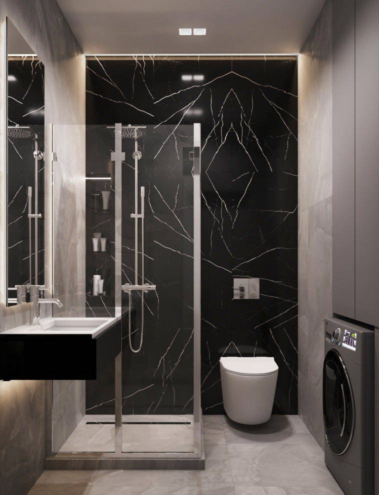 Маленькая ванная с душем