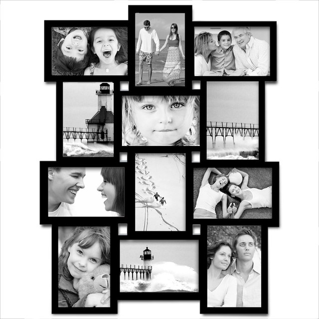 Adeco Black Wood Wall Collage Basket Weave Picture Frame 12 Adeco Black Wood Wall Collage Basket Weave Picture Frame 12