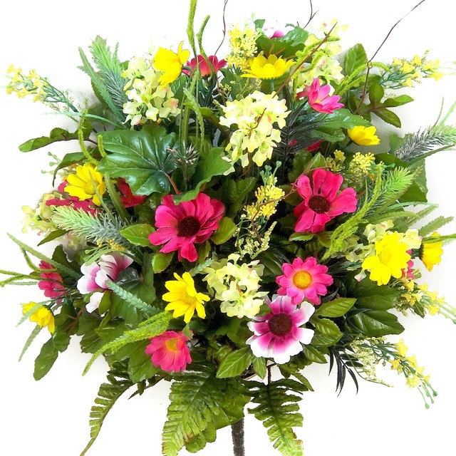 36 Stems Artificial Lilac Daisy And Black Eyed Susan Yellow Velvet 36 Stems Artificial Lilac Daisy And Black Eyed Susan Yellow Velvet Contemporary Flowers Plants Trees By Admired Nature
