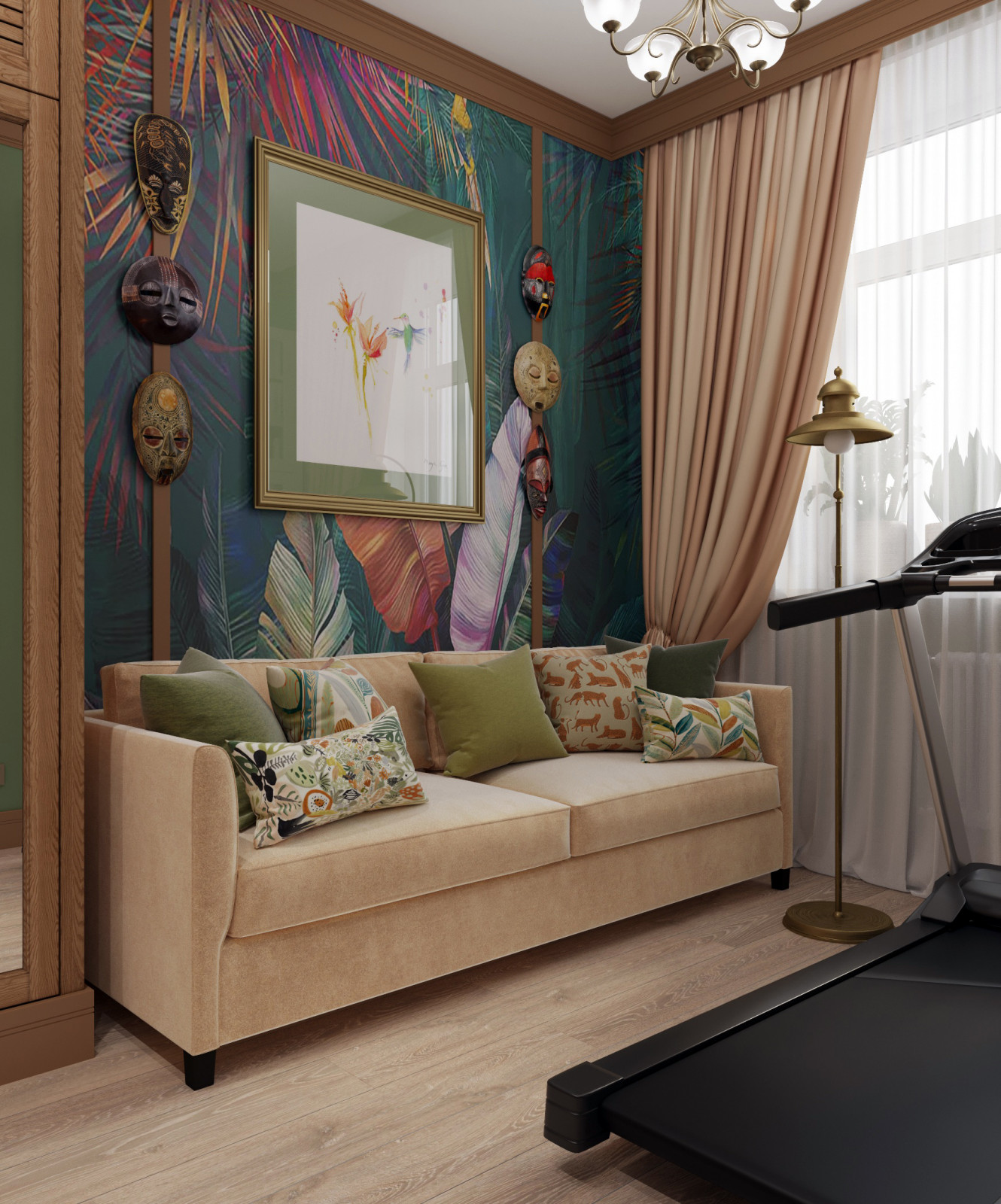 Интерьер части квартиры в Долгопрудном - "Маски" (49,65 кв.м.)