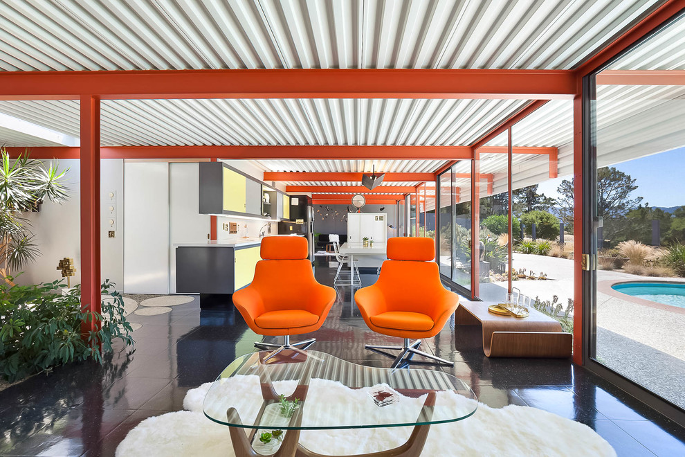 Inspiration for a midcentury family room in San Francisco.