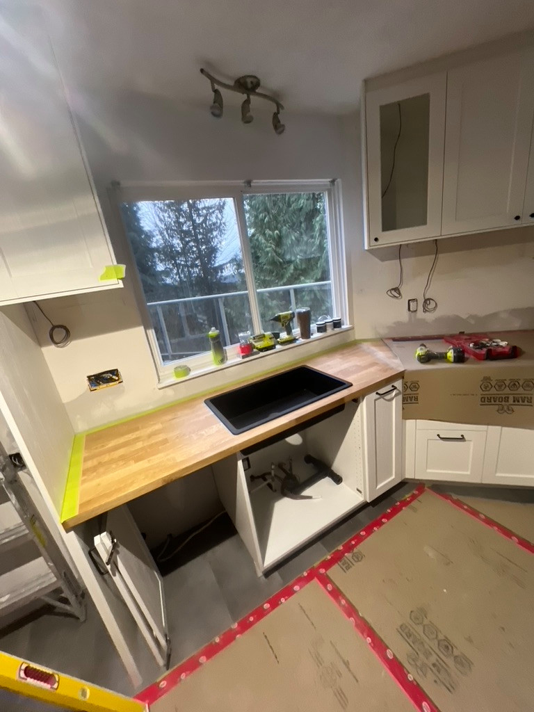 Kitchen Remodel with Butcher Block Counter