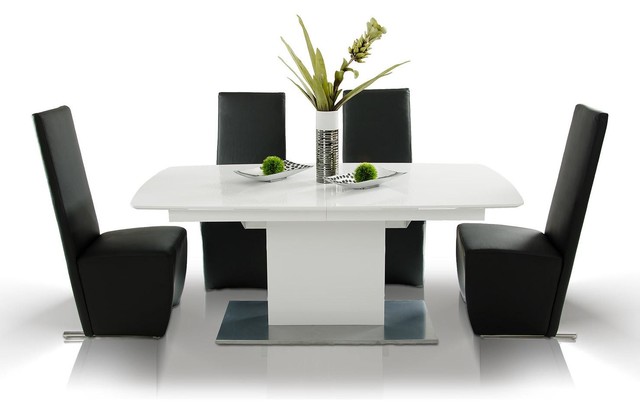 Armani Aa818 265 White Lacquer Extendable Dining Table With Armani Aa818 265 White Lacquer Extendable Dining Table With Crocodile Texture