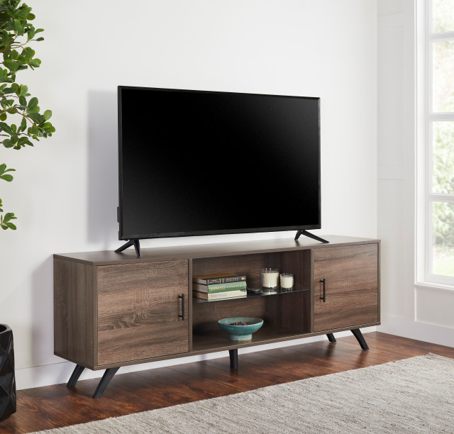 Flaunt 70" Midcentury modern TV Console Midcentury Entertainment