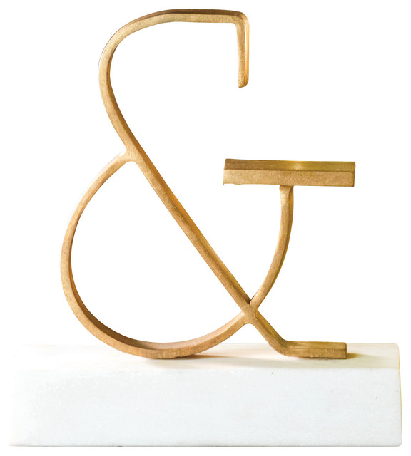 Bell Hollywood Regency Gold Ampersand Sculpture