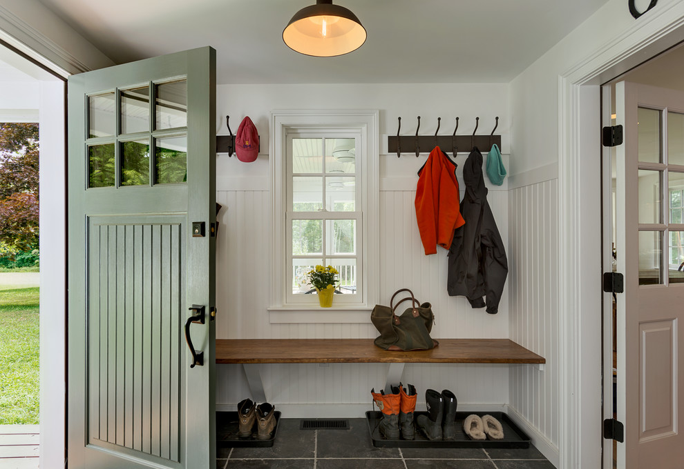 Country mudroom in New York.