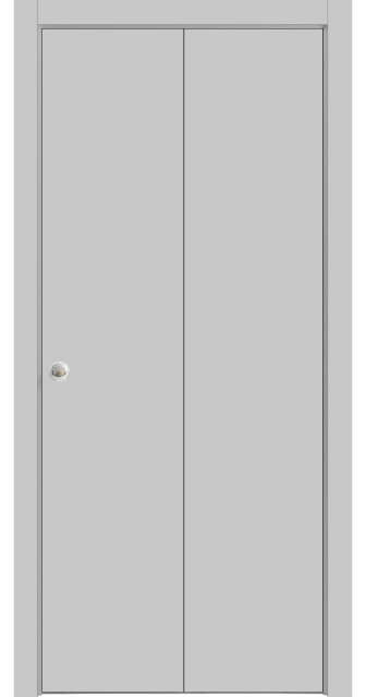 Sliding Closet Bi-fold Doors | Planum 0010 Matte Grey, 32x84 ...