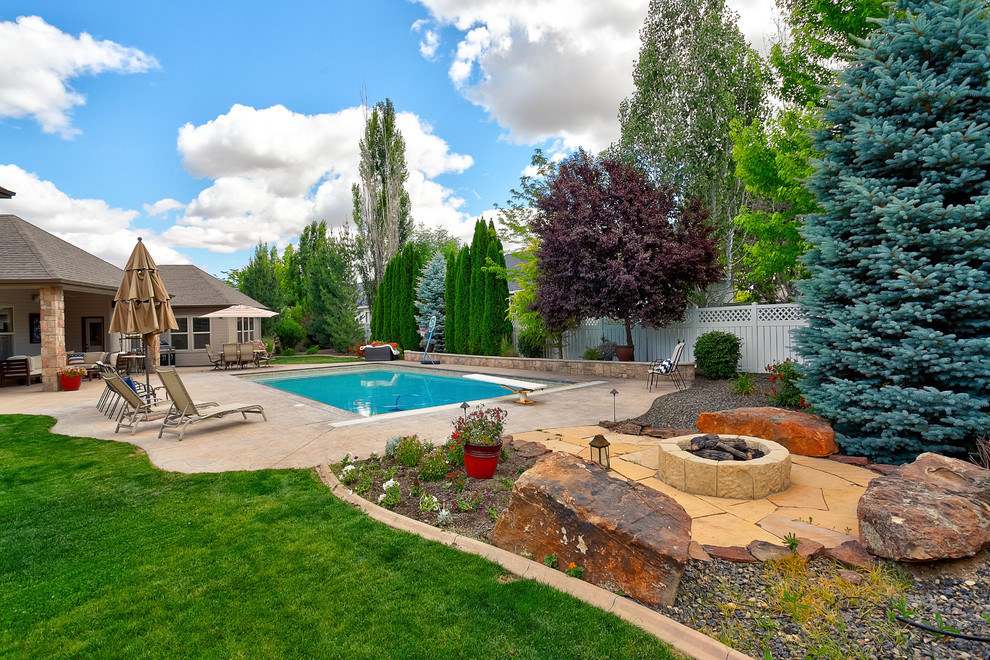 Traditional Custom Home Traditional Pool Boise by McCarter