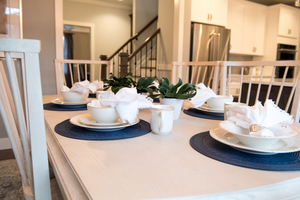 Example of a transitional kitchen design in New York