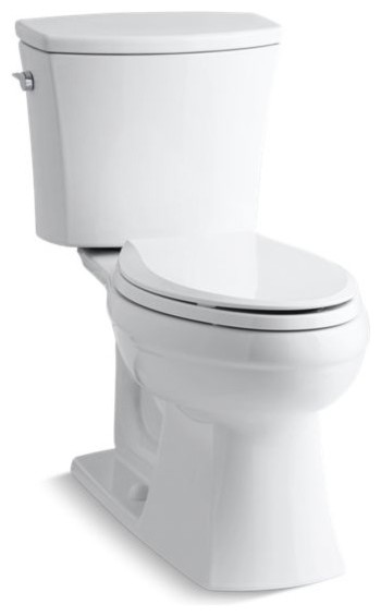 Kohler Kelston 2-Piece Elongated 1.6 GPF Toilet w/ Left-Hand Lever, White
