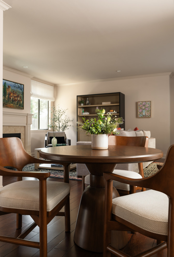 Inspiration for a transitional dining room remodel in Santa Barbara