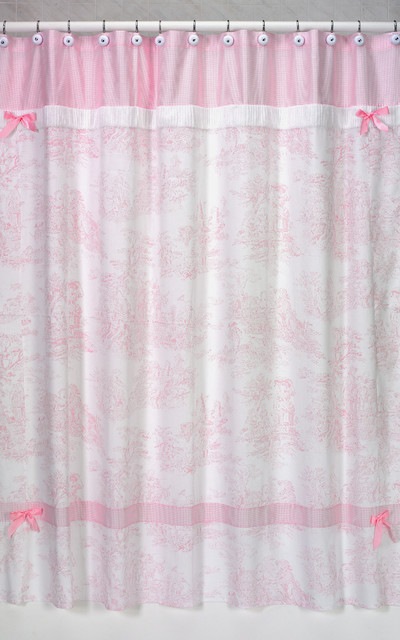 Sweet Jojo Designs Pink French Toile Shower Curtain