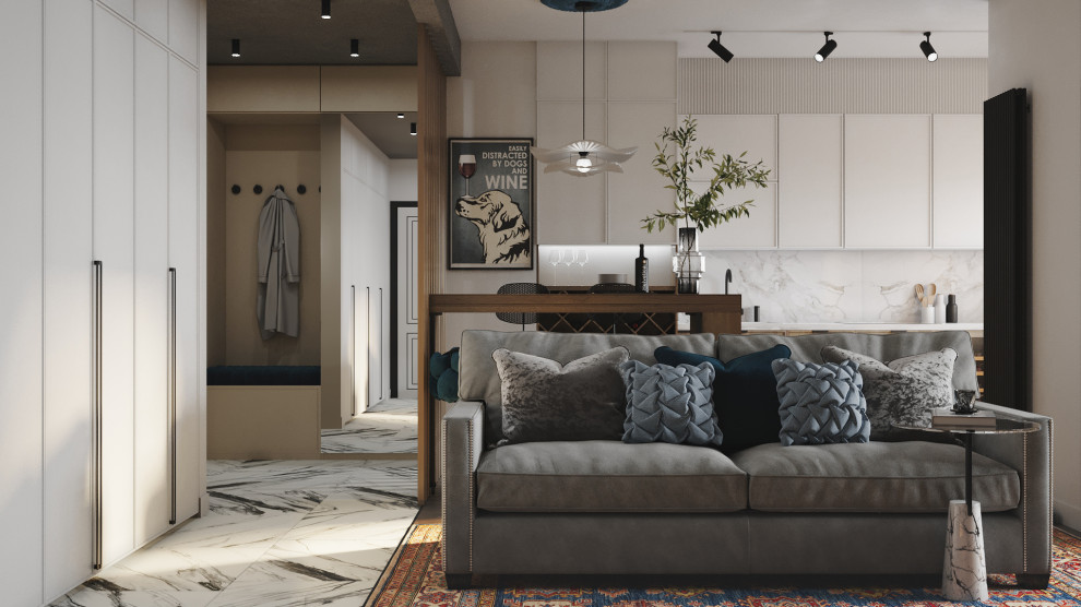 Квартира в ЖК Резиденции Архитекторов для молодой пары с двумя котами, 63 кв.м.