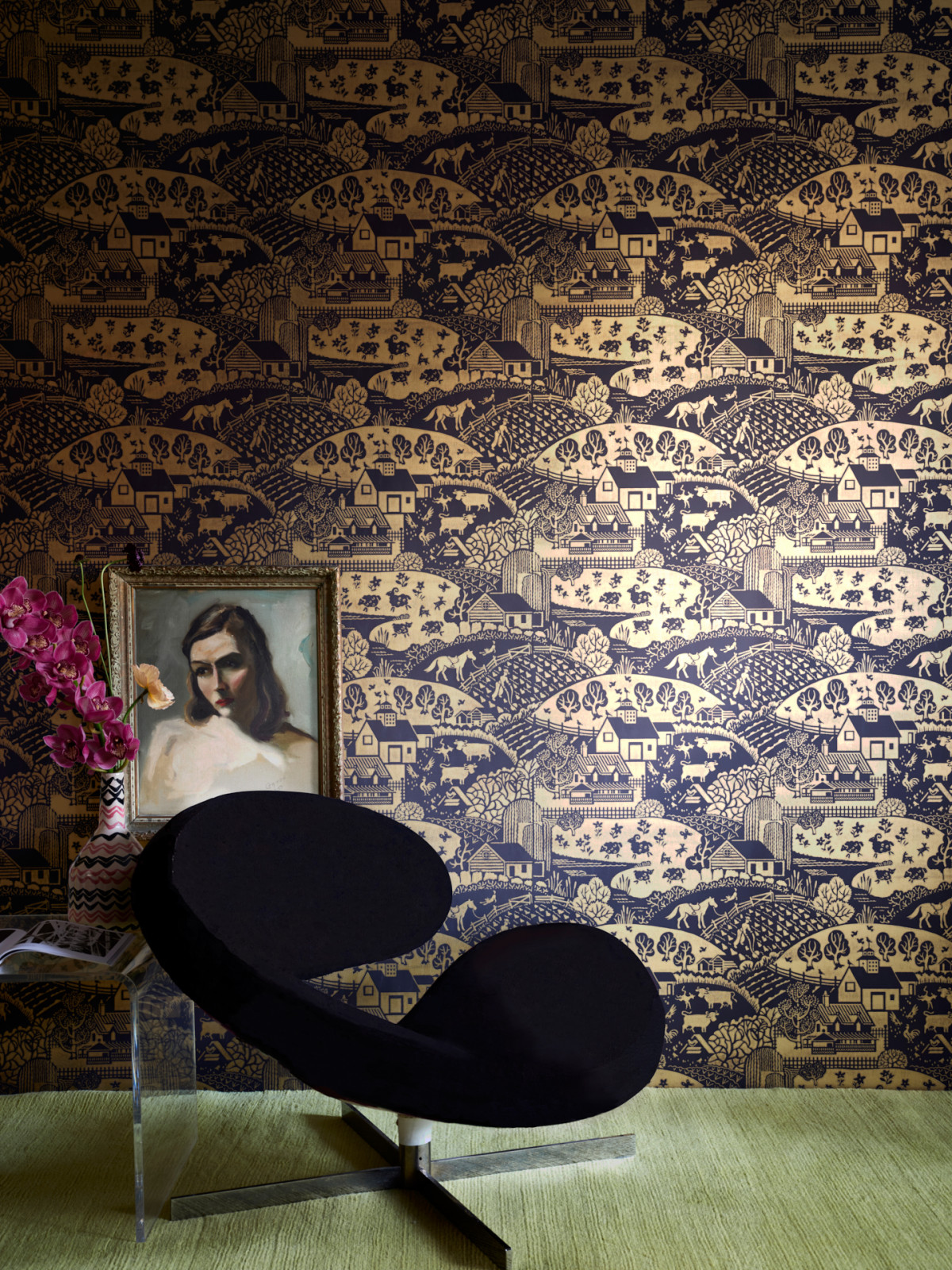 Farrow&Ball Metallic Wallpapers at Manders