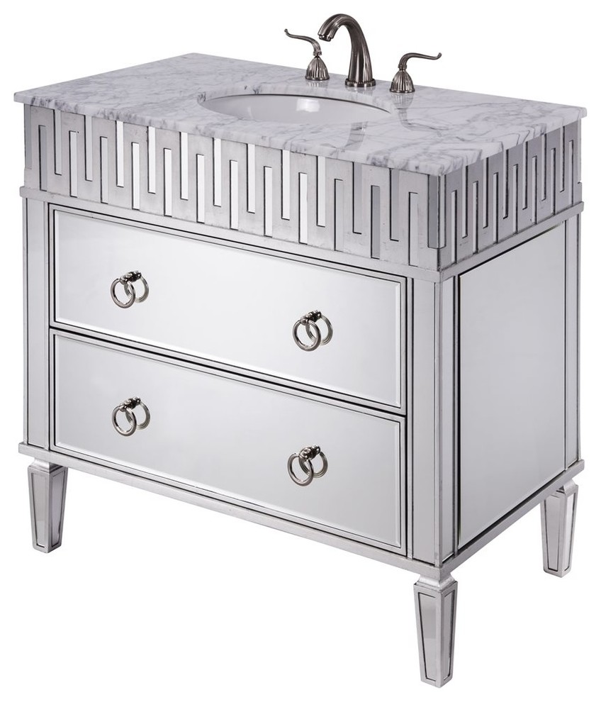 Elegant Nouveau 36" Single Bathroom Vanity - Transitional - Bathroom ...