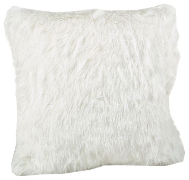 Shop Houzz Fennco Styles Juneau Faux Fur Throw Pillow - Decorative Pillows