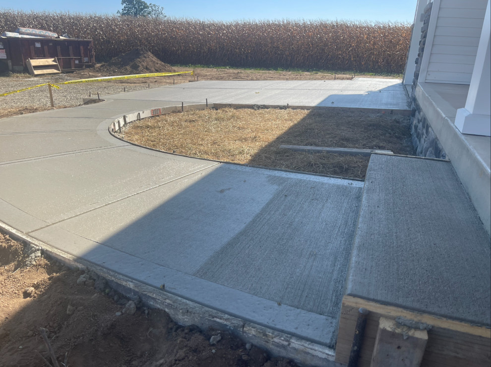 Garage Apron and Sidewalk