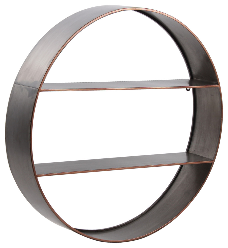 Buy FAST: VirVentures Round Metal Wall Shelf with Two ...