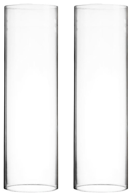 2.5" x 14" Glass Chimney Shade Hurricane Candle Holder Tube Taper, 4"x14", Set of 4
