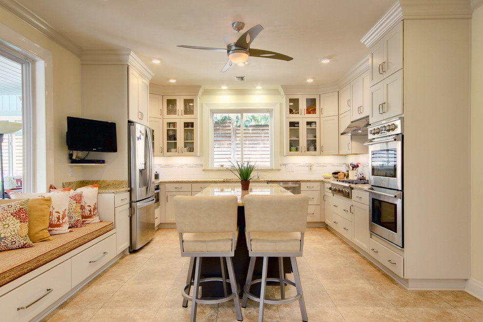 Inspiration for a transitional kitchen remodel in Miami