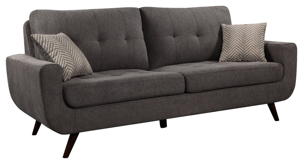 Polly StainResistant Fabric Sofa Midcentury Sofas by Abbyson