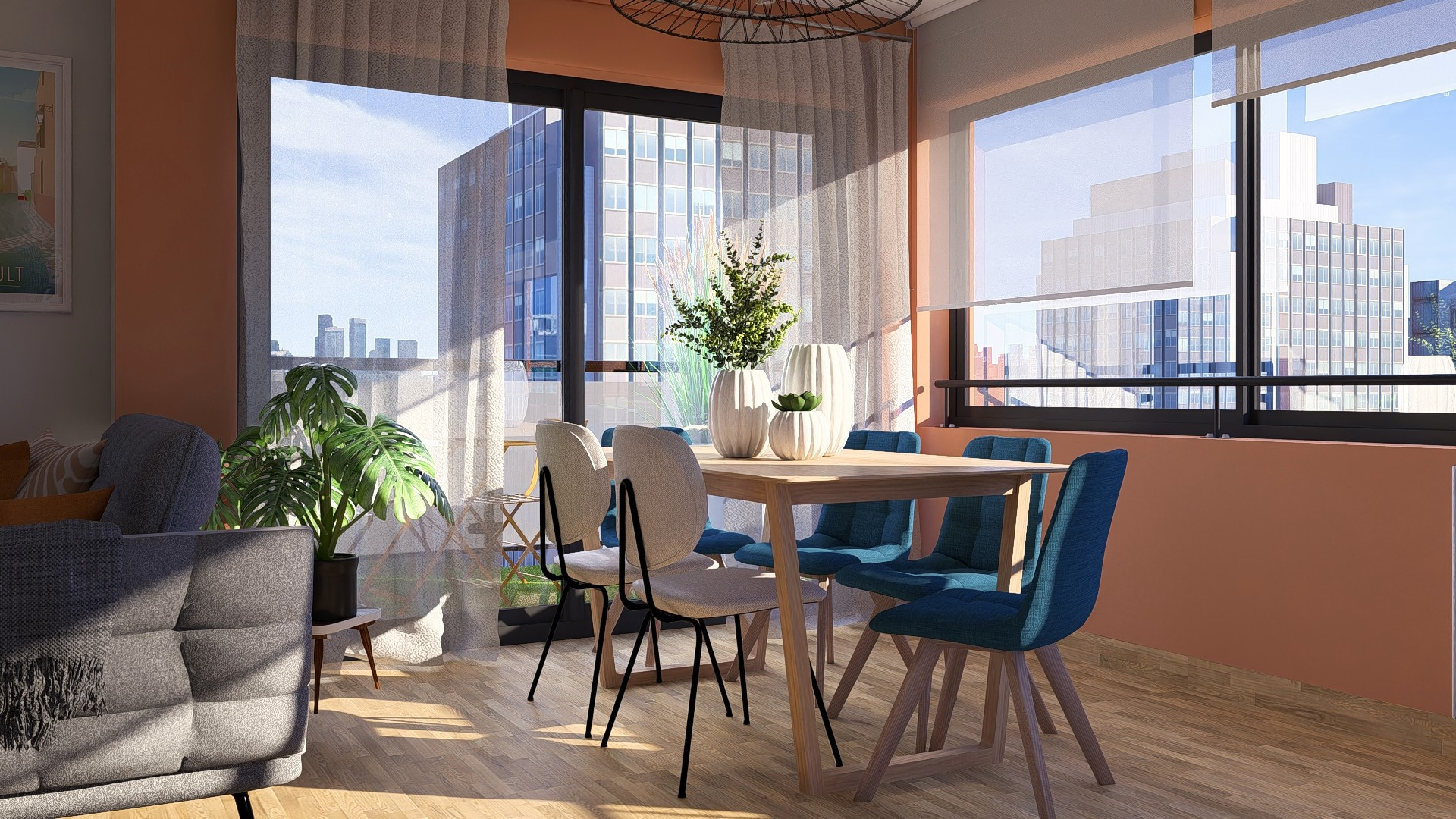 Décoration pièce de vie - Appartement à Nantes