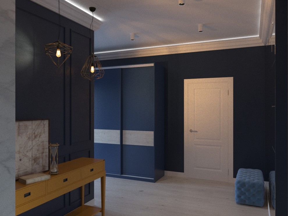 Deep blue and salmon