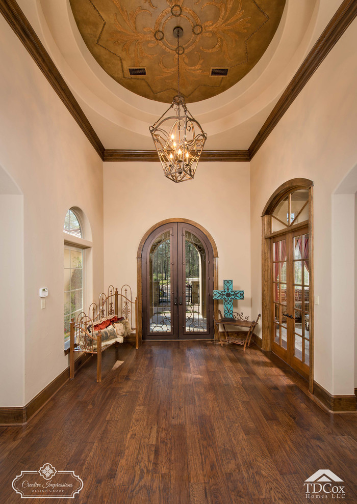 Inspiration for a rustic entryway remodel in Houston