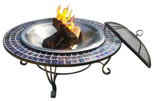 Glass Mosaic Fire Pit 40 Traditional Fire Pit Accessories