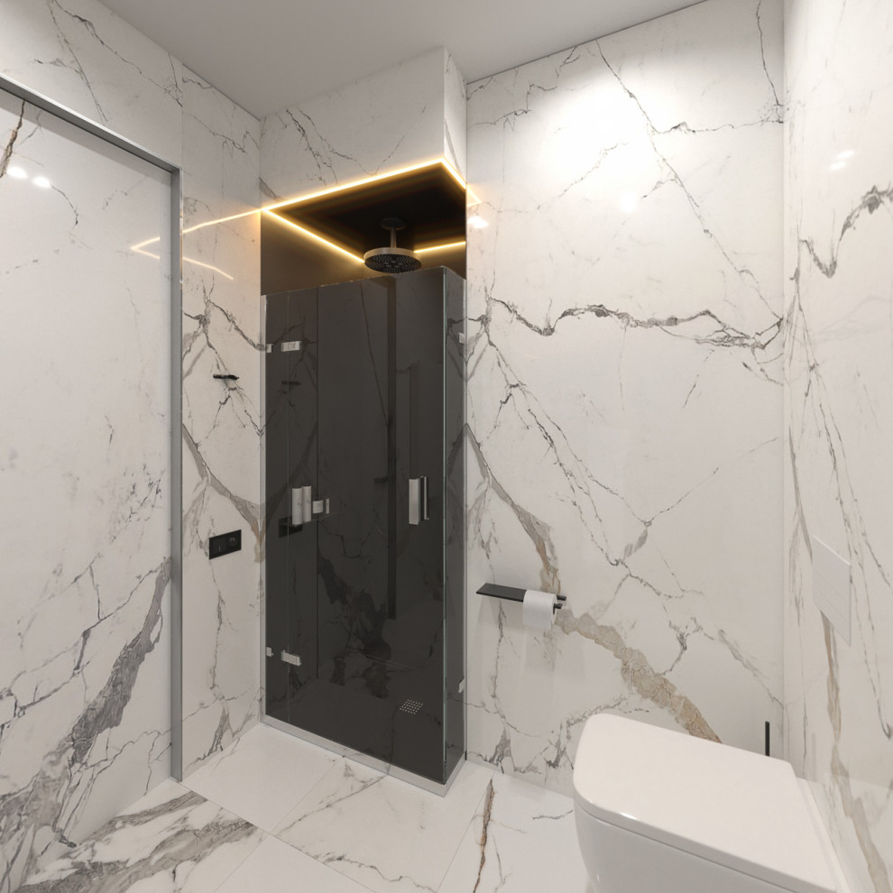 Ванная комната с цветотерапией