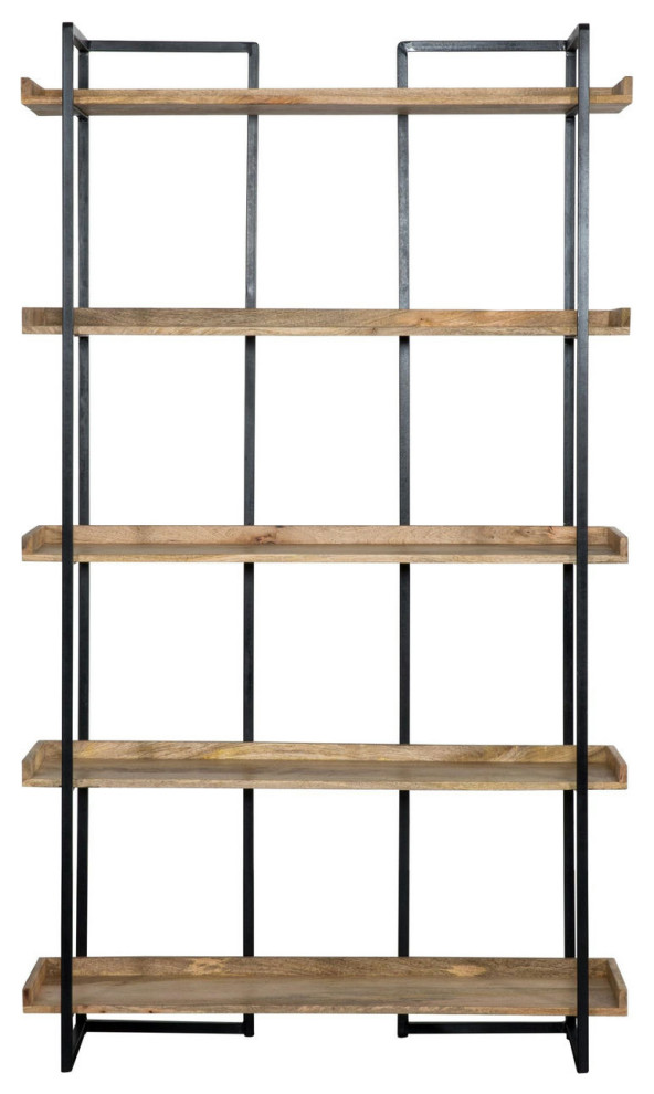 Sydney 5Tier Industrial Bookshelf Industrial Bookcases by