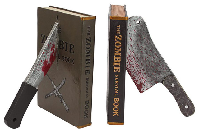 Design Toscano Dead Read Bloody Zombie Bookends