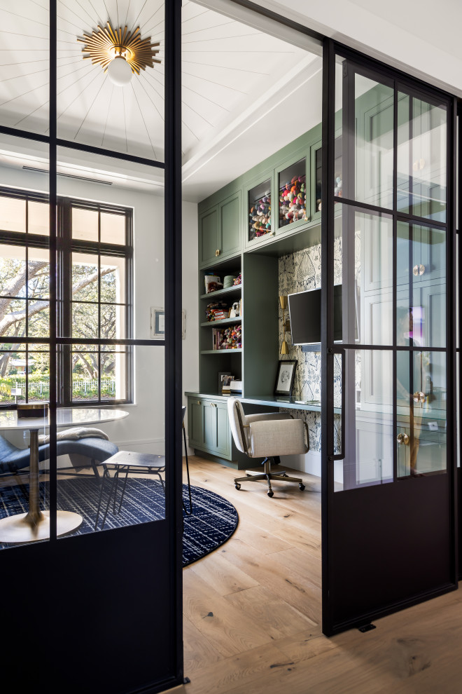 Inspiration for a transitional home office remodel in Tampa