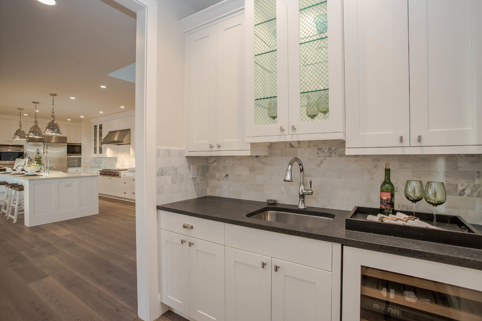Wine cellar - farmhouse wine cellar idea in Seattle