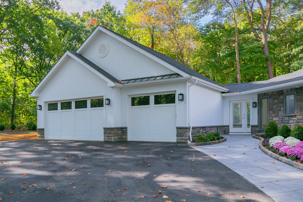 This is an example of a transitional garage in Philadelphia.