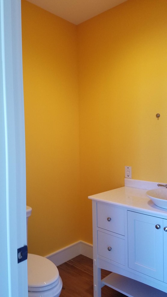 Wallpaper Install: Navy Bathroom Update