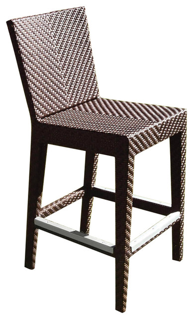 Pelican Reef Atlantis Patio Barstool Java Brown Set Of 2