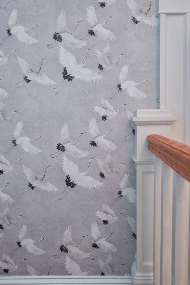 Example of a transitional home design design in Atlanta