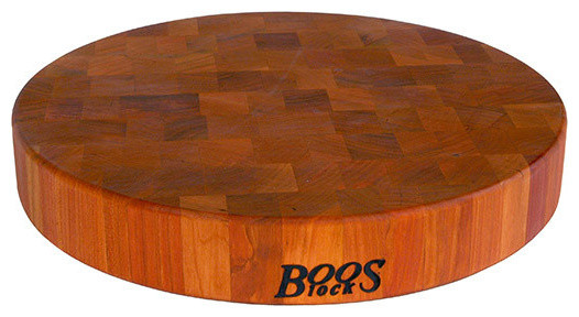 John Boos Round Cherry Butcher Block 15 X 2 5 Contemporary John Boos Round Cherry Butcher Block 15 X 2 5