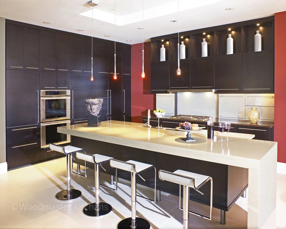 Example of a transitional kitchen design in Miami