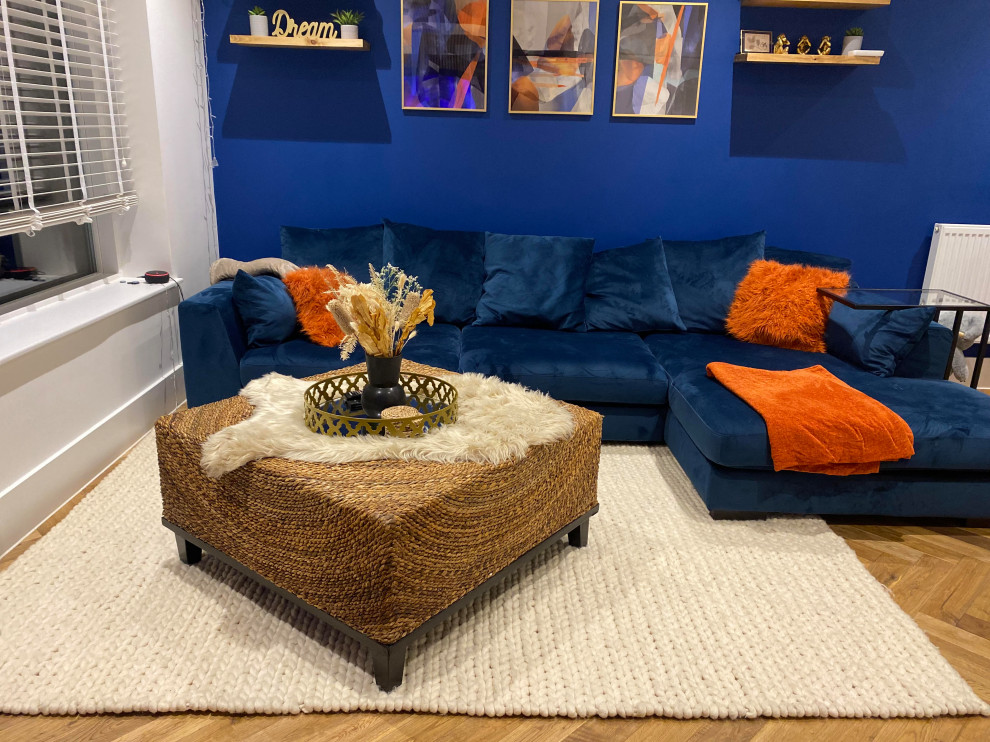 Scandi and Boho inspired Living room in new build townhouse